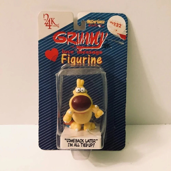 Vintage  1989 Grimmy Love Message Figurine 3 Inch Mother Goose and Grimm - Picture 12 of 12